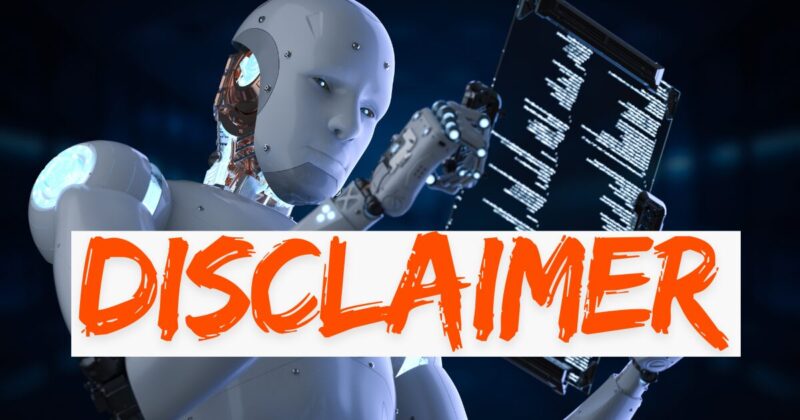 ロボットがDisclaimerを確認している